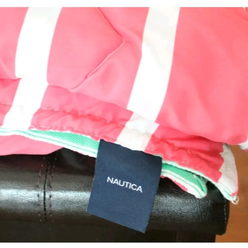 Nautica Kids‎ Nautical Pink/Peach and White Stripes